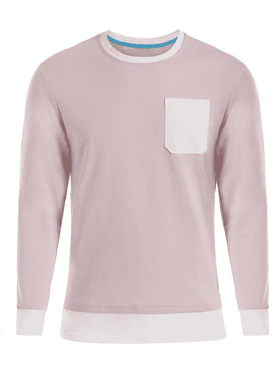 Trendy Front Pocket Long Sleeve T-shirt