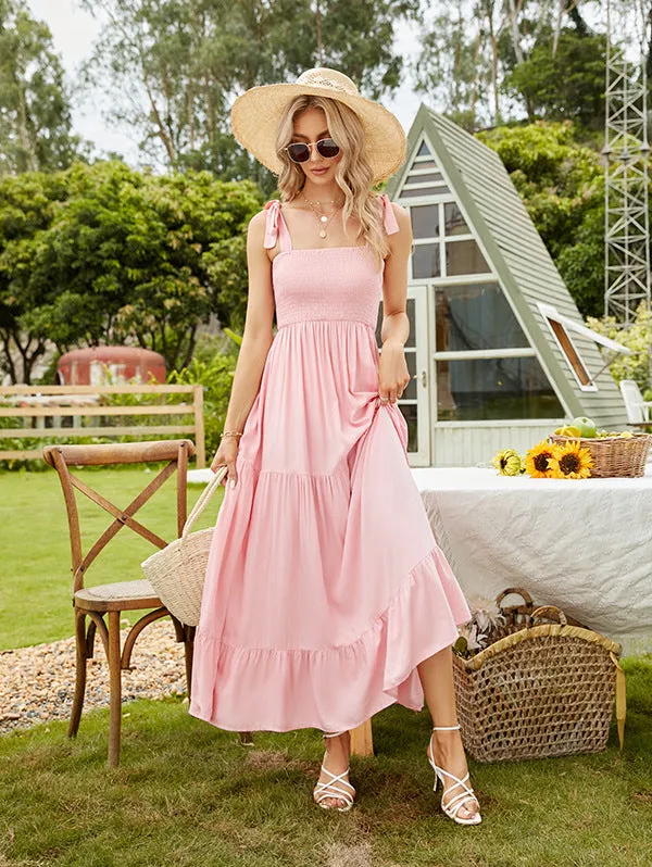 Tru Tiered Ruffle Maxi Dress - Light Peach - FINAL SALE