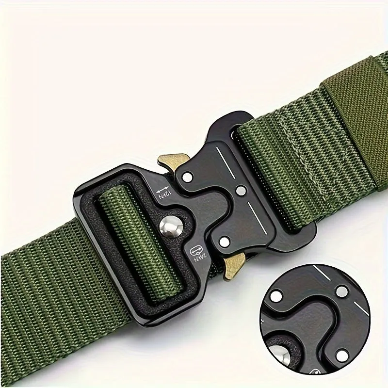 Versatile Unisex Tactical Belt with Adjustable Plastic Buckle