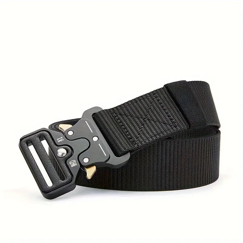 Versatile Unisex Tactical Belt with Adjustable Plastic Buckle