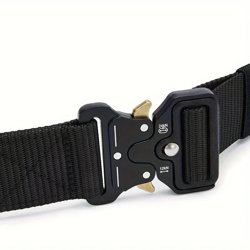 Versatile Unisex Tactical Belt with Adjustable Plastic Buckle