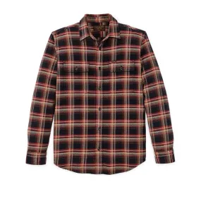 Vintage Flannel Work Shirt | Black Rust Multi Plaid