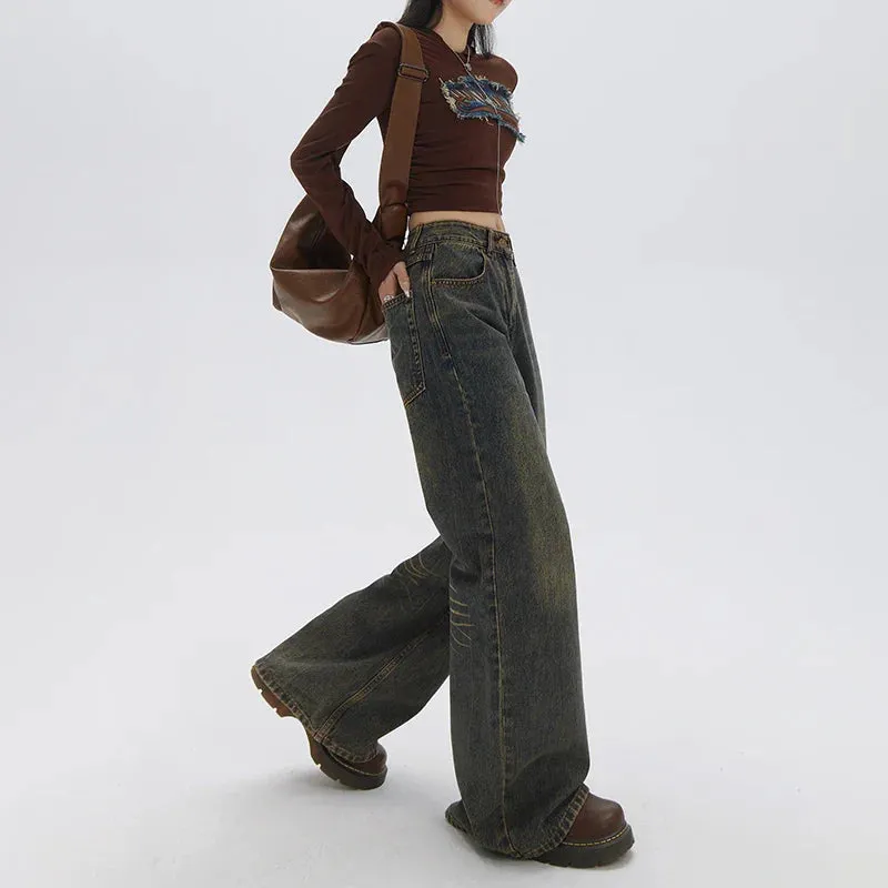 Vintage Loose Straight Wide Leg Jeans - Autumn Fashion