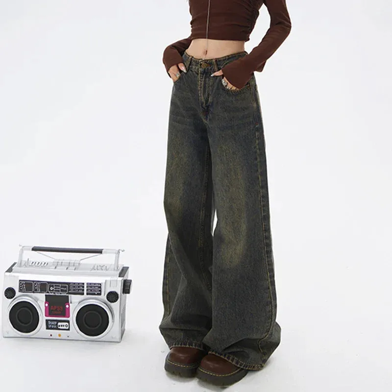 Vintage Loose Straight Wide Leg Jeans - Autumn Fashion