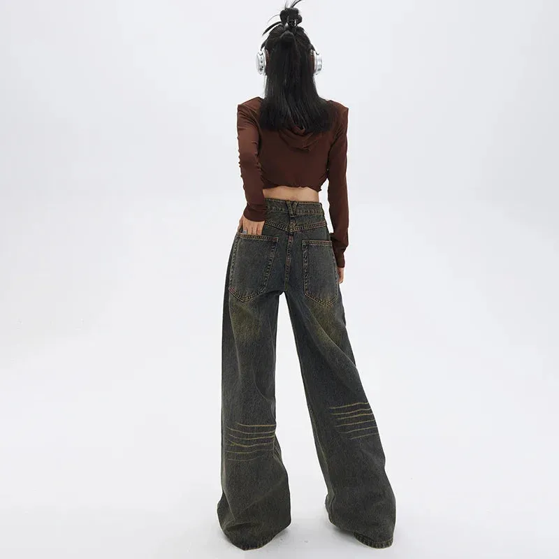 Vintage Loose Straight Wide Leg Jeans - Autumn Fashion