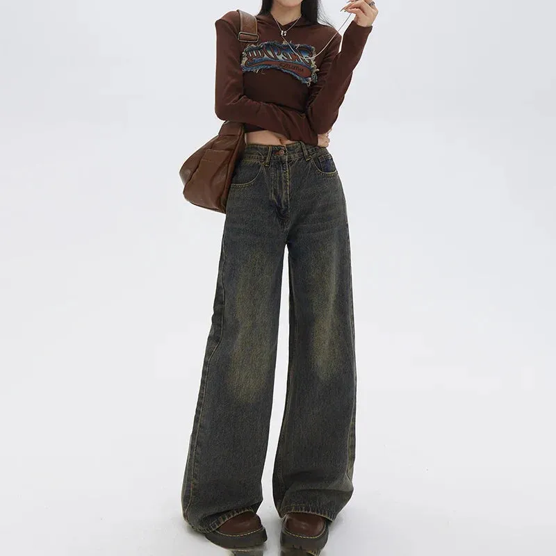 Vintage Loose Straight Wide Leg Jeans - Autumn Fashion