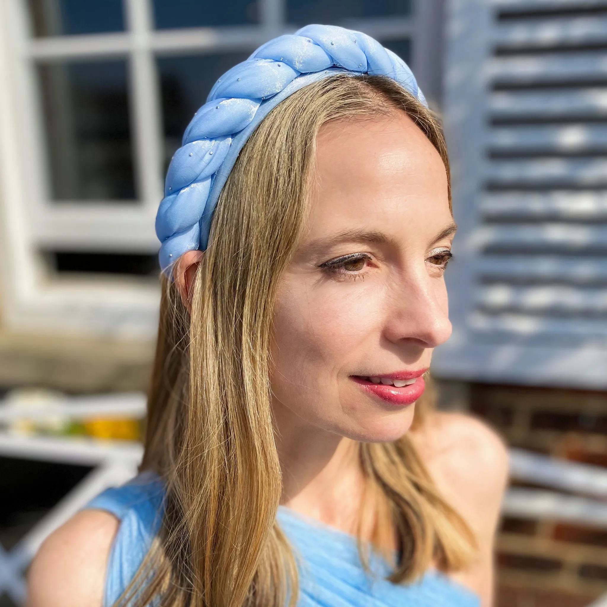 Wedding Guest Headband Blue