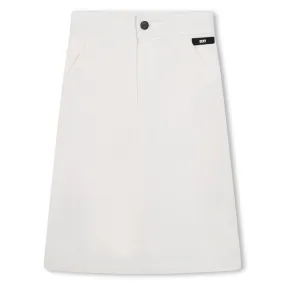 White Denim Skirt