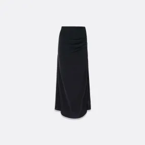 WOMEN'S SLIT DRAPED LONG SKIRT