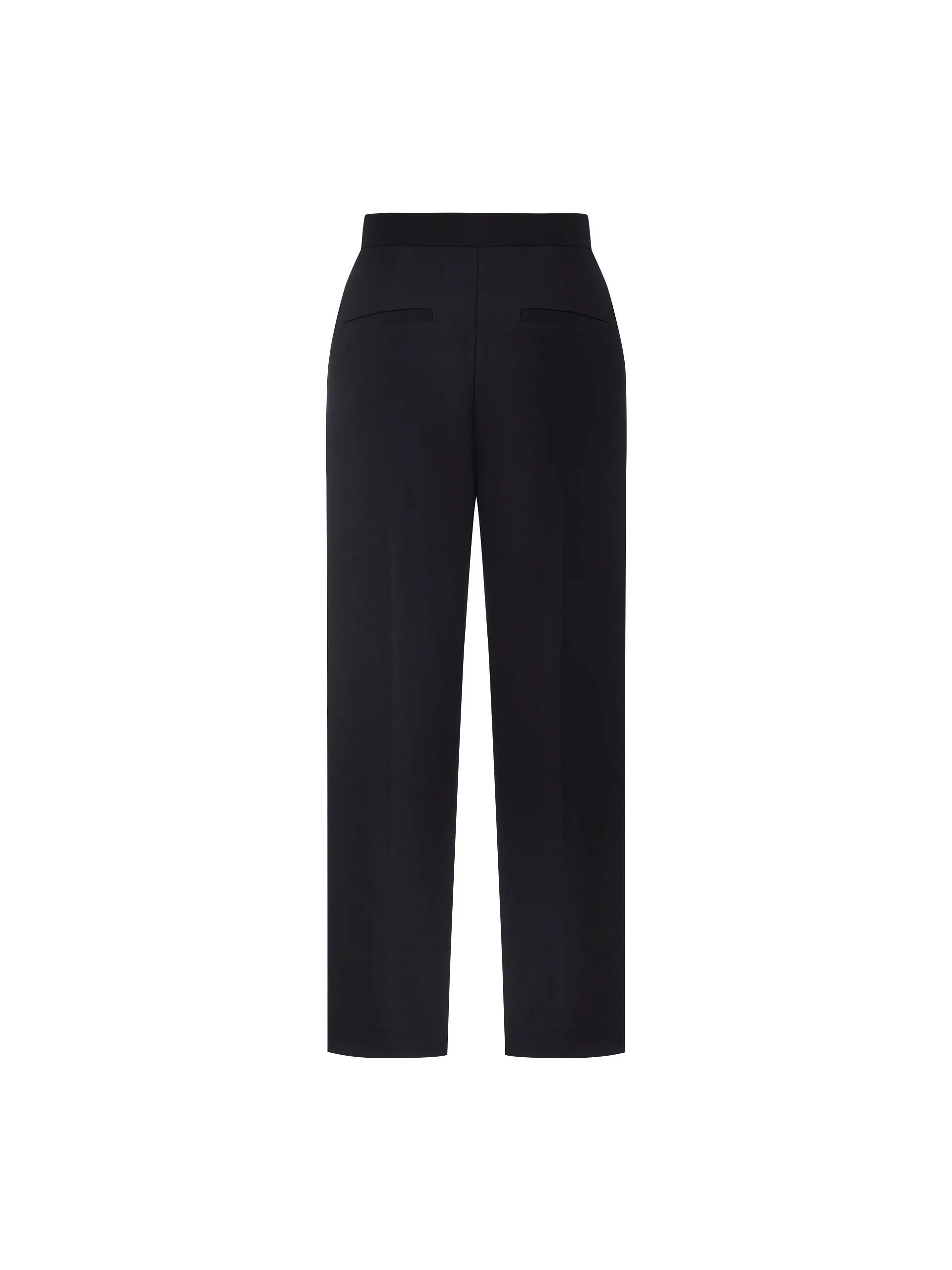 Wool Blend Straight Pants