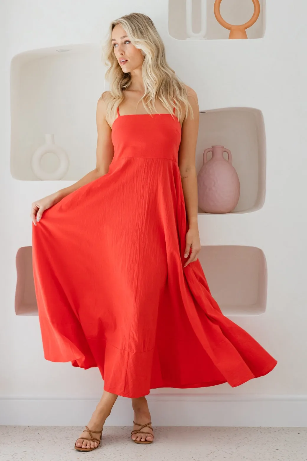 Xanthe Maxi Dress Red Hot