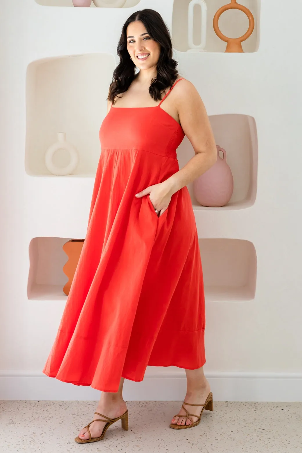 Xanthe Maxi Dress Red Hot