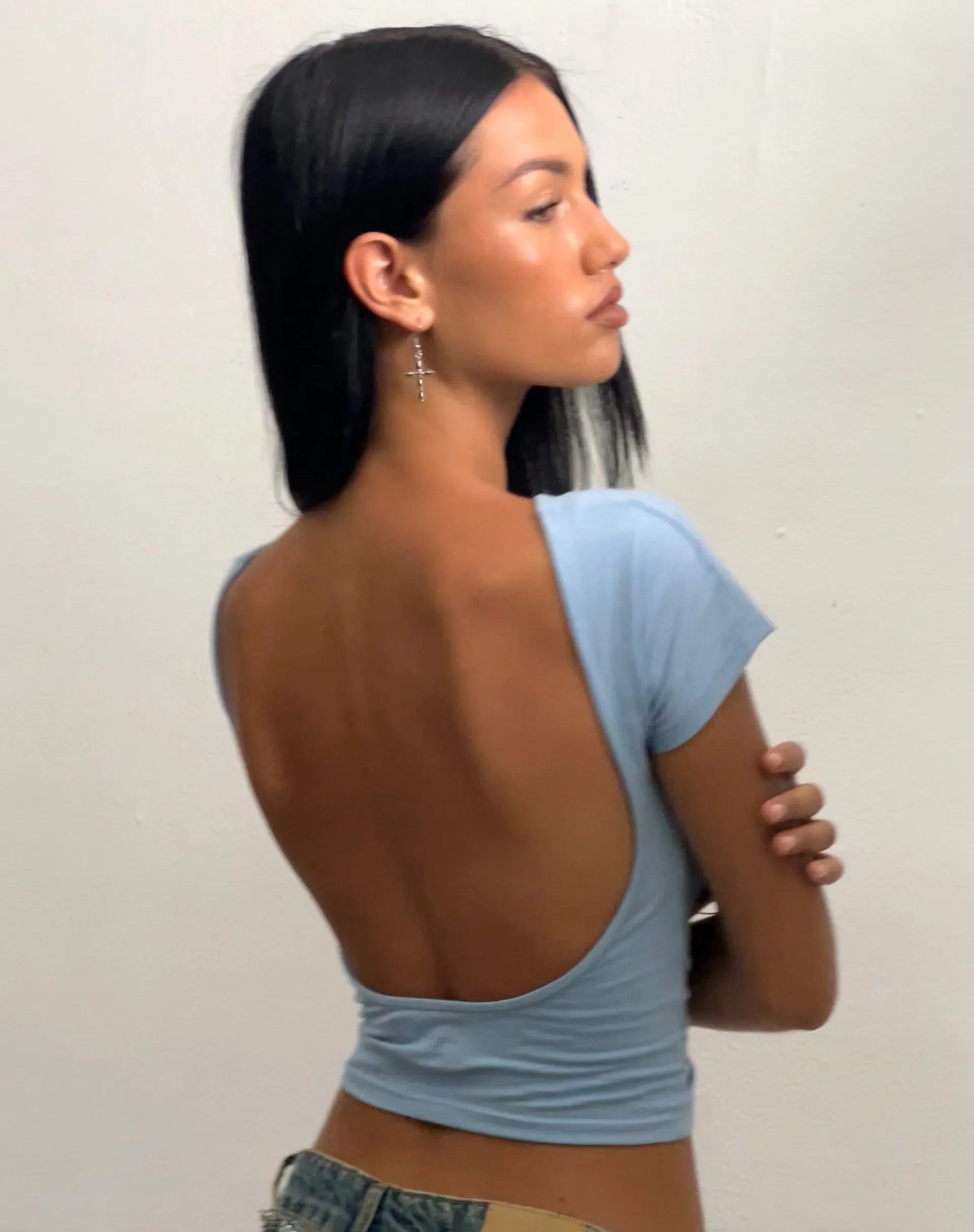 Xiwang Crop Top in Nantucket Blue