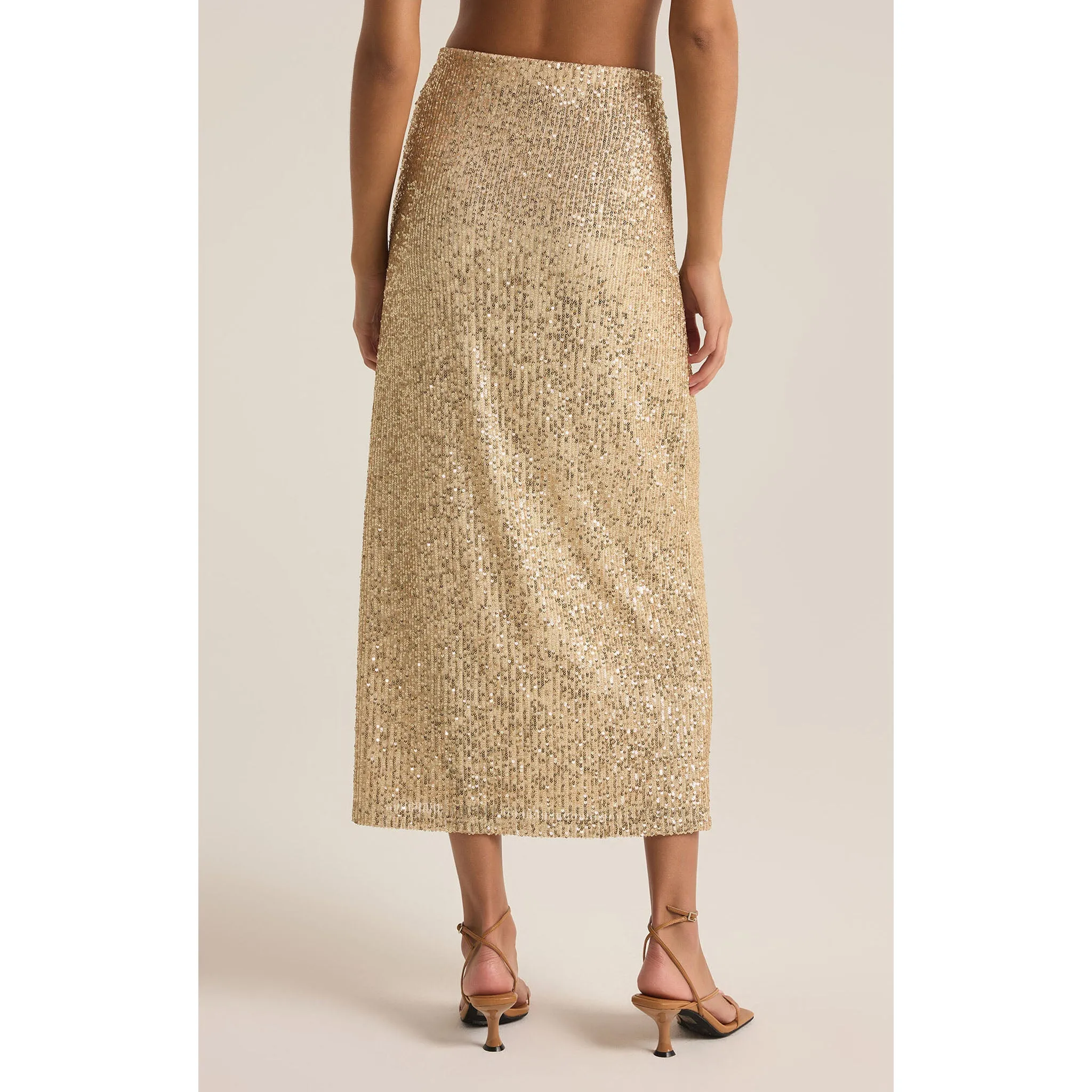 Z Supply Saturn Sequin Skirt in Champagne