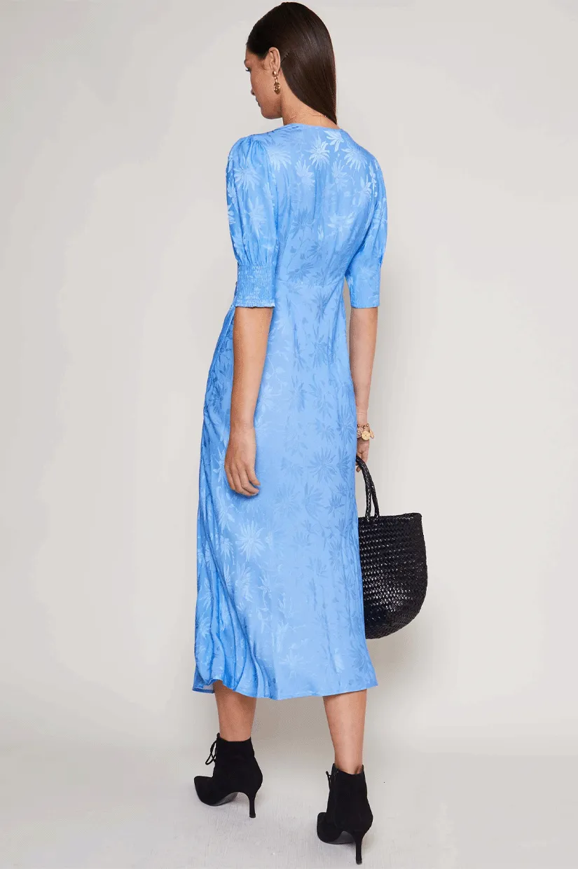 ZADIE DRESS - DAISY JACQUARD BLUE